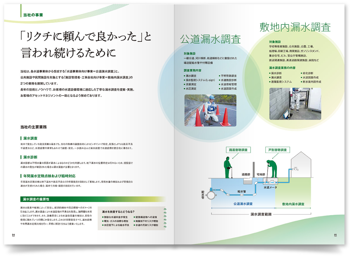 株式会社リクチ漏水調査様・会社案内