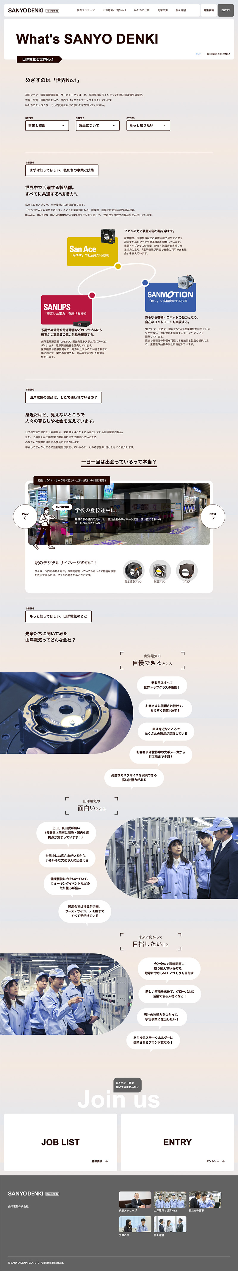 山洋電気株式会社様・採用サイト