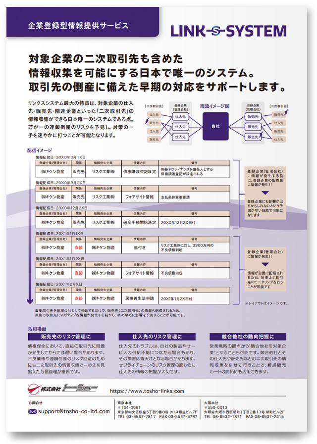 株式会社トーショー様・リーフレット